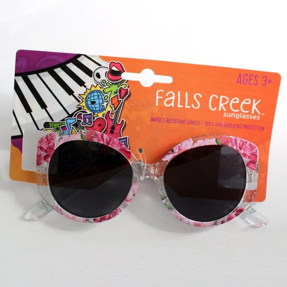 Falls Creek Girl's Floral Sunglasses Youth Girl 3+ 100% UVA UVB Impact - Picture 1 of 5